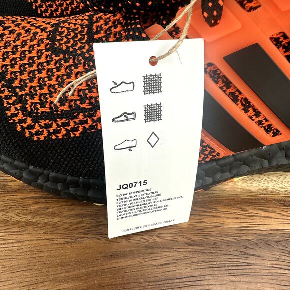 Adidas Fortnite Men\'s 9.5 Black/Orange Fishstick Retro Ultraboost JQ0715 NEW